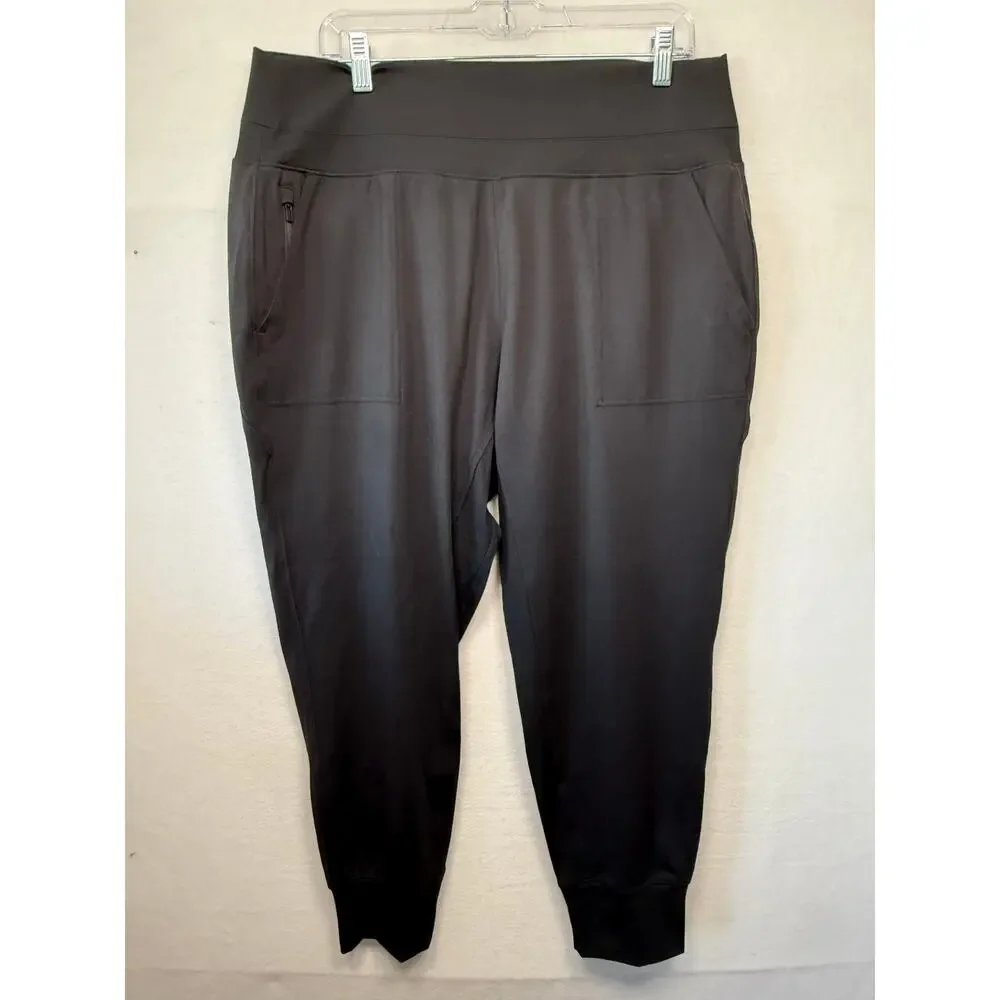 Athleta Venice High Rise Joggers, Black, Size XL - Picture 1 of 5